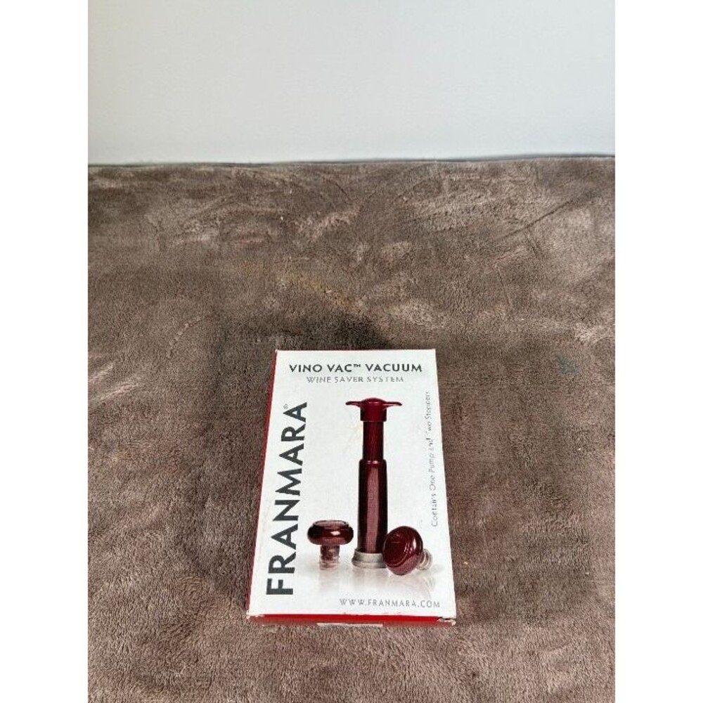 Franmara Vino Vac Vacuum Wine Saver System Model 7810 Burgundy New in Box